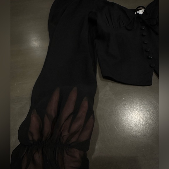 Pellucid long sheer sleeves off the shoulder top size small and one in xs - Picture 3 of 5